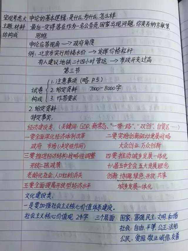 行測80分，申論70分，公考牛人筆記分享！